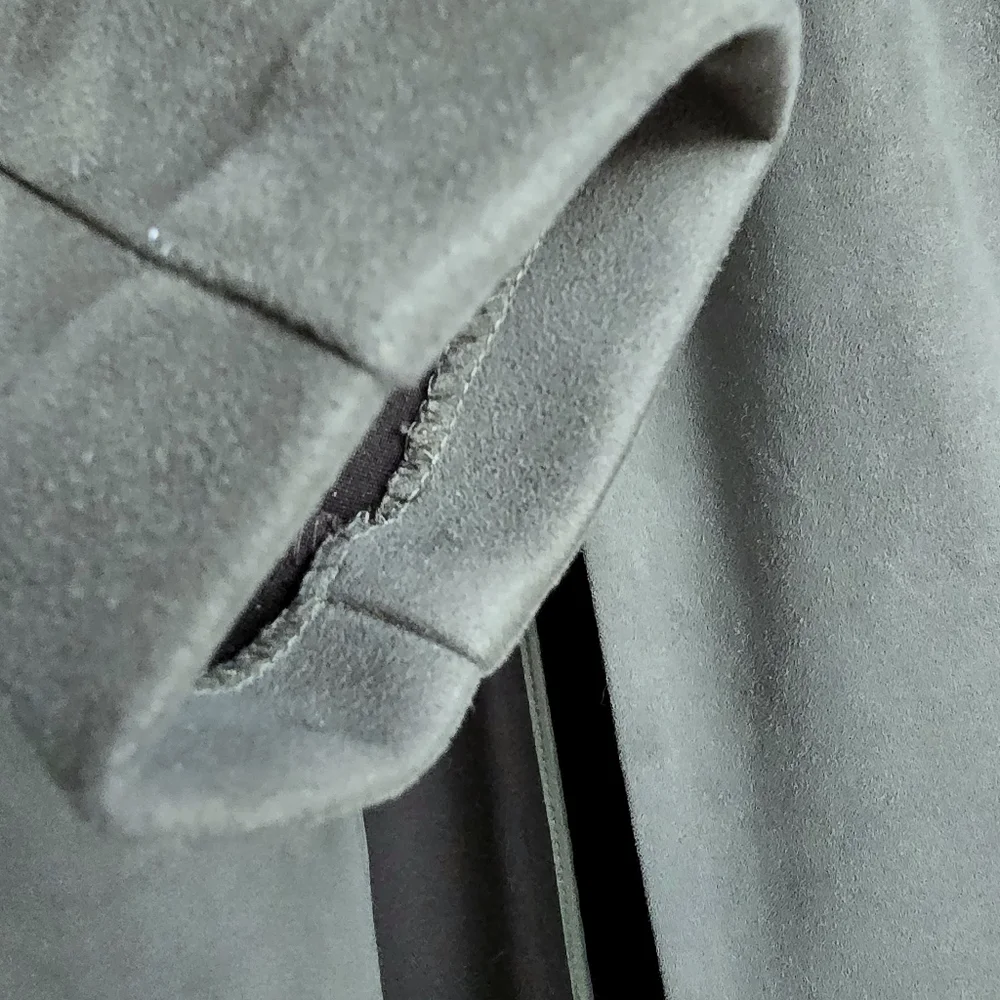 🌷Vegan suede Car Coat in Ivy green - Picture 6 of 13